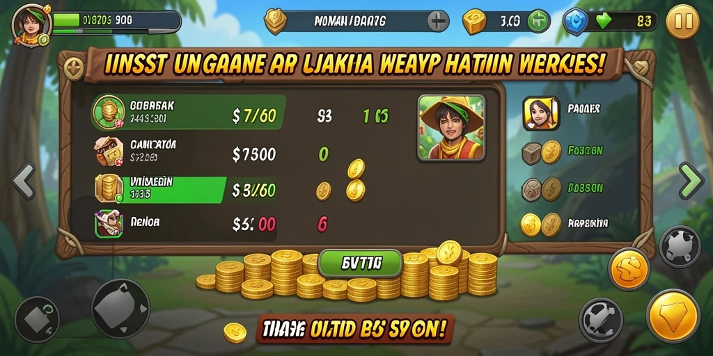 Tampilan utama SIP33 dengan karakter pilihan dan level menarik.